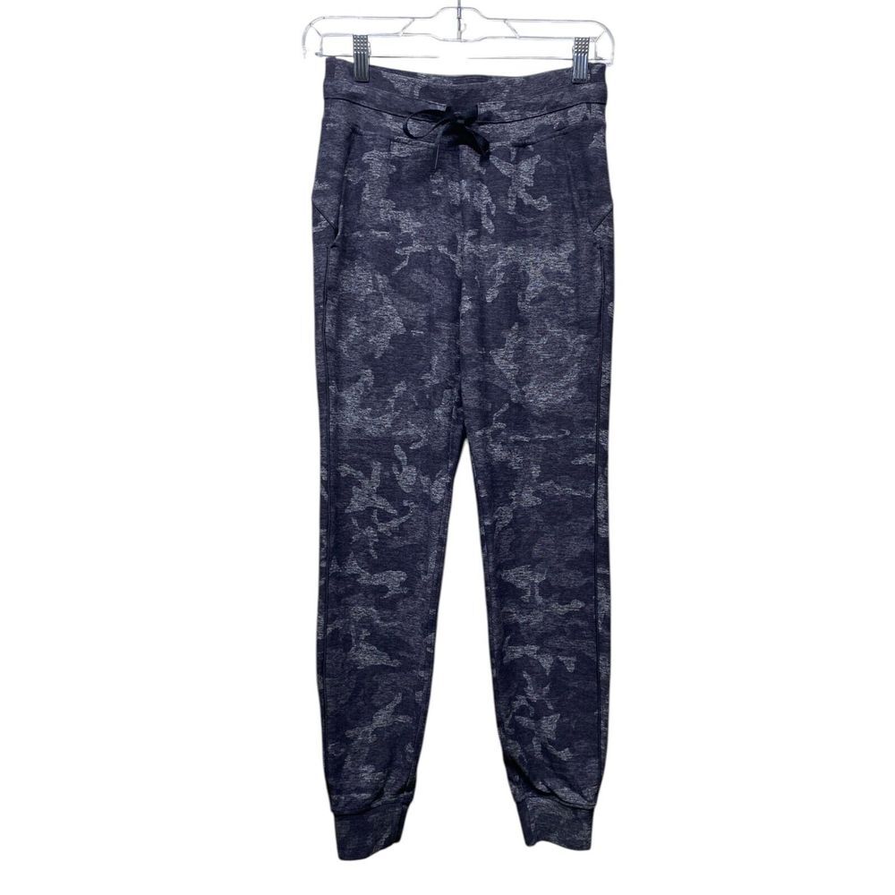 Lululemon Joggers Ready To Rulu Pant Camo Sz‎ 4 Black Gray Athletic Drawstring